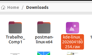 Arquivo .raw do KDE-Linux