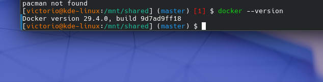 Docker no KDE-Linux