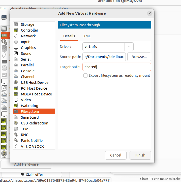 Criar Filesystem compartilhado